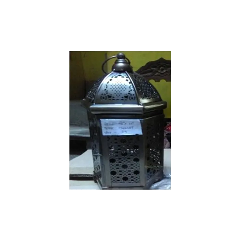 Iron Handicraft Metal Work Bakhoor Dan Lamp Style Black