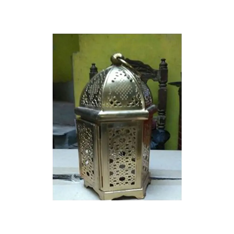 Iron Handicraft Metal Work Bakhoor Dan Lamp Style Golden Design
