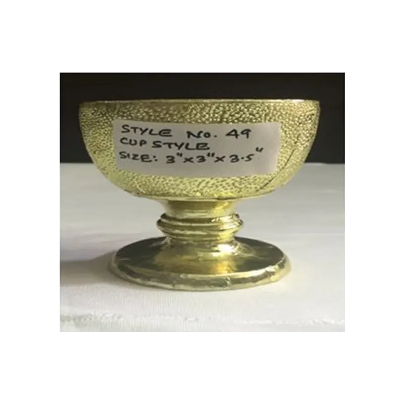 Wooden Handicraft Bakhoor Dan Cup Style Golden