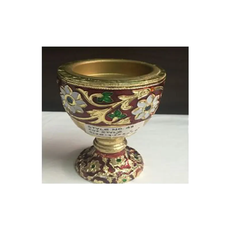 Wooden Wooden Handicraft Bakhoor Dan Cup Style Multi Colour