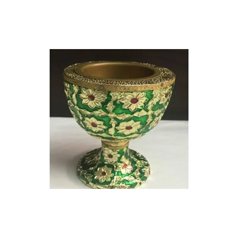 Wooden Wooden Handicraft Bakhoor Dan Cup Style Multi Colour