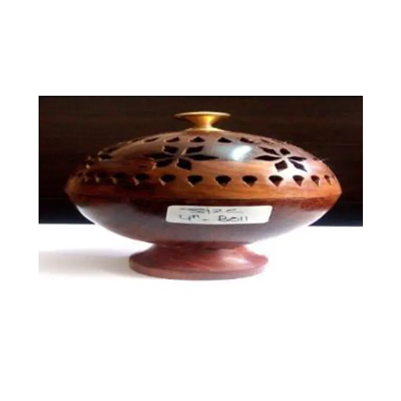 Wooden Handicraft Bakhoor Dan Dome Shape