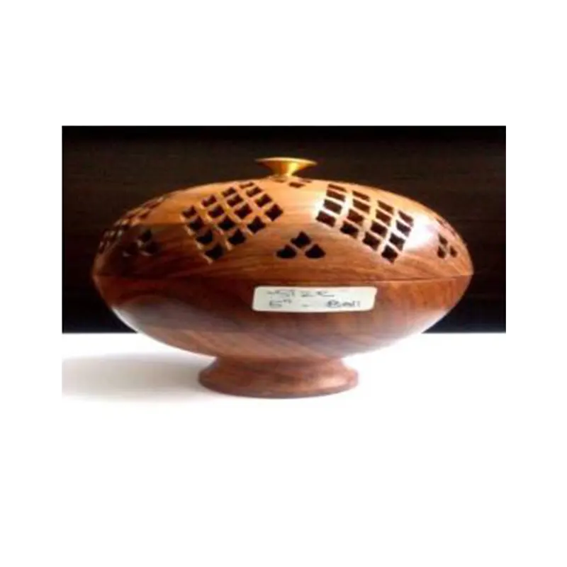 Wooden Handicraft Bakhoor Dan Dome Shape