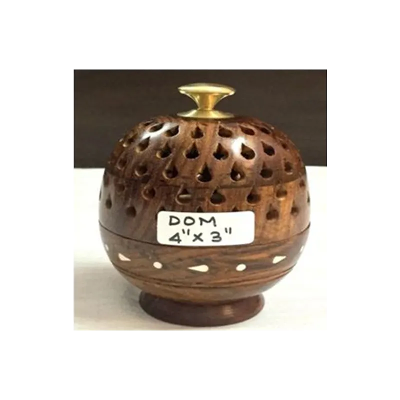Wooden Handicraft Bakhoor Dan Dome Shape