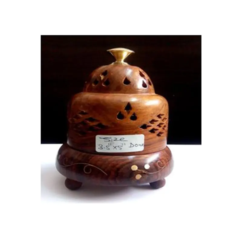 Wooden Handicraft Bakhoor Dan Dome Shape