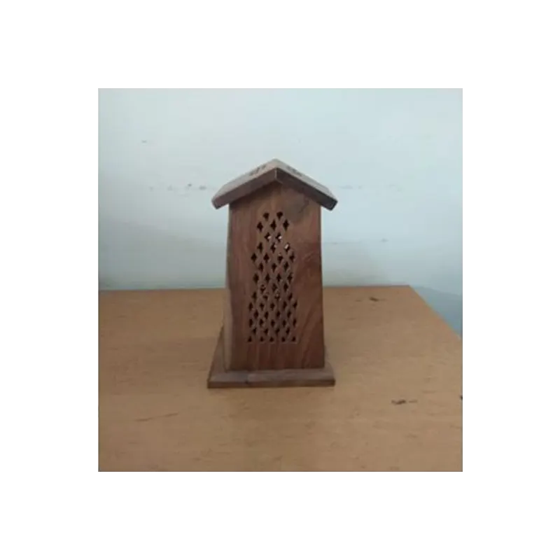 Wooden Handicraft Bakhoor Dan Semi Slope Hut Tower Sheesham Wood