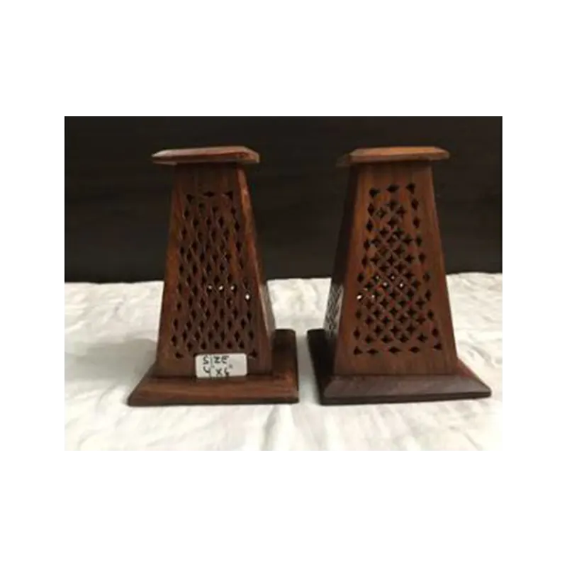 Wooden Handicraft Bakhoor Dan Semi Slope Tower