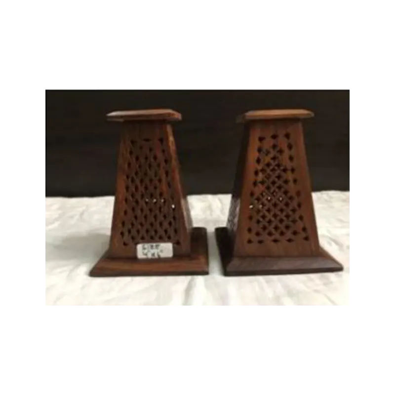 Wooden Handicraft Bakhoor Dan Semi Slope Tower