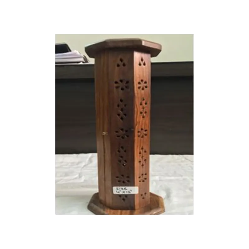 Wooden Handicraft Bakhoor Dan Tower Stand