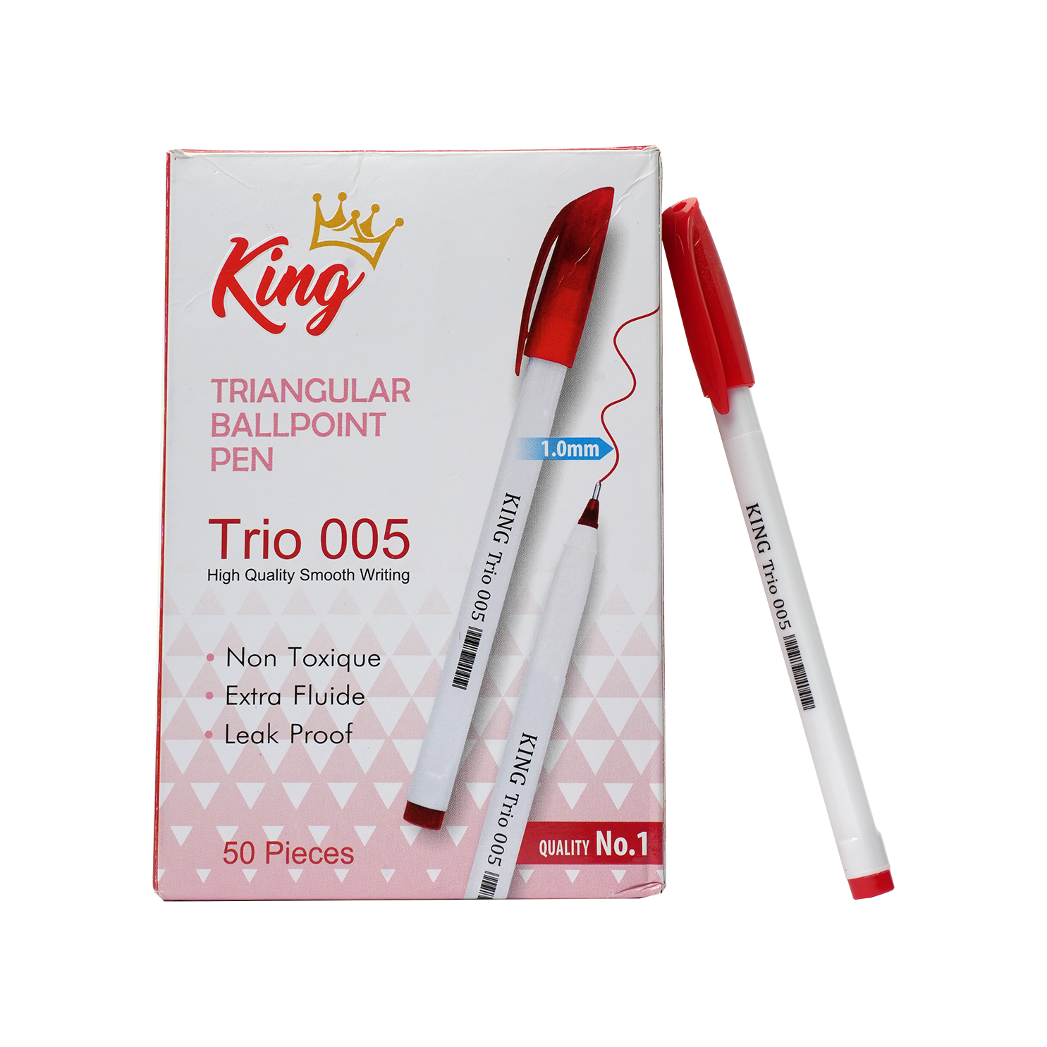 Triangular Ball Point Pen Red