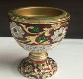 Wooden Handicraft Bakhoor Dan Cup Style Multi Colour