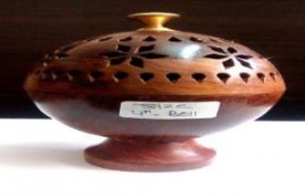 Wooden Handicraft Bakhoor Dan Dome Shape