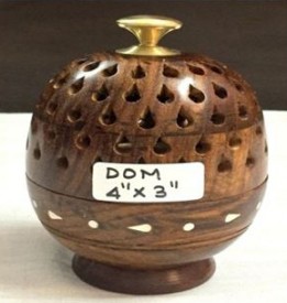 Wooden Handicraft Bakhoor Dan Dome Shape