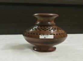 Wooden Handicraft Bakhoor Dan Pyramid With Drawer Plain