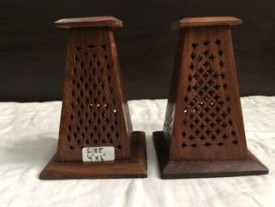 Wooden Handicraft Bakhoor Dan Semi Slope Tower